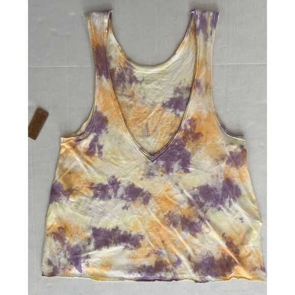 Urban Outfitters Women Sz Small Pastel Tie Dye Tomorrow V-Back Muscle Tank Top - Picture 5 of 9